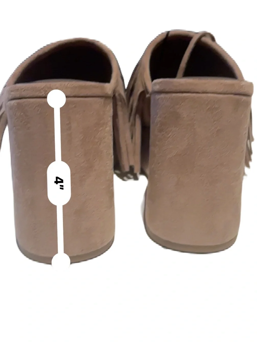 Madden NYC Fringe Wedge Slide Sandals Taupe Faux Suede Platform Size 9 NWT